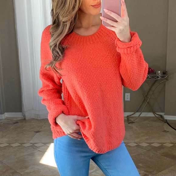 Eileen Fisher Sweaters - Eileen Fisher Neon Coral Organic Cotton Sweater